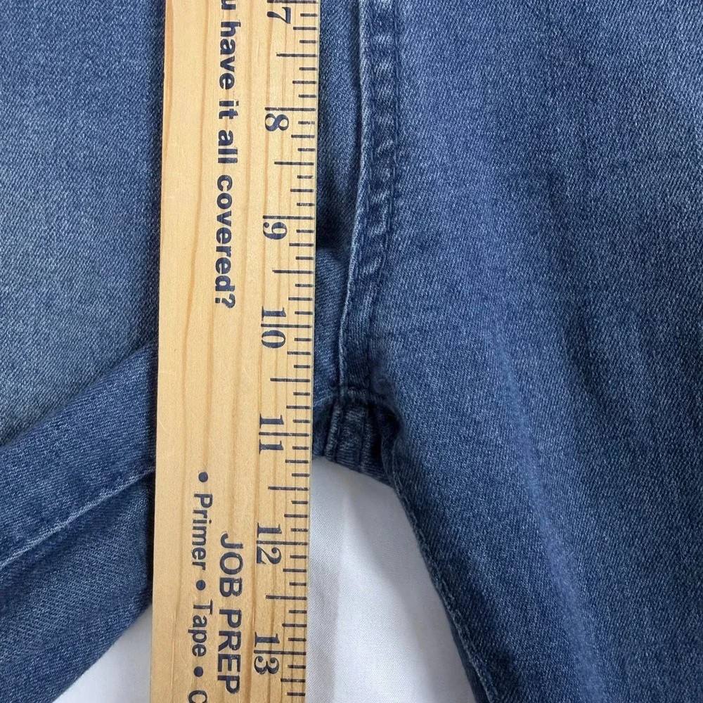 Miss California‎ Flare Jeans Women 7/8 Distressed Slit Hem Boho Y2K Retro Denim